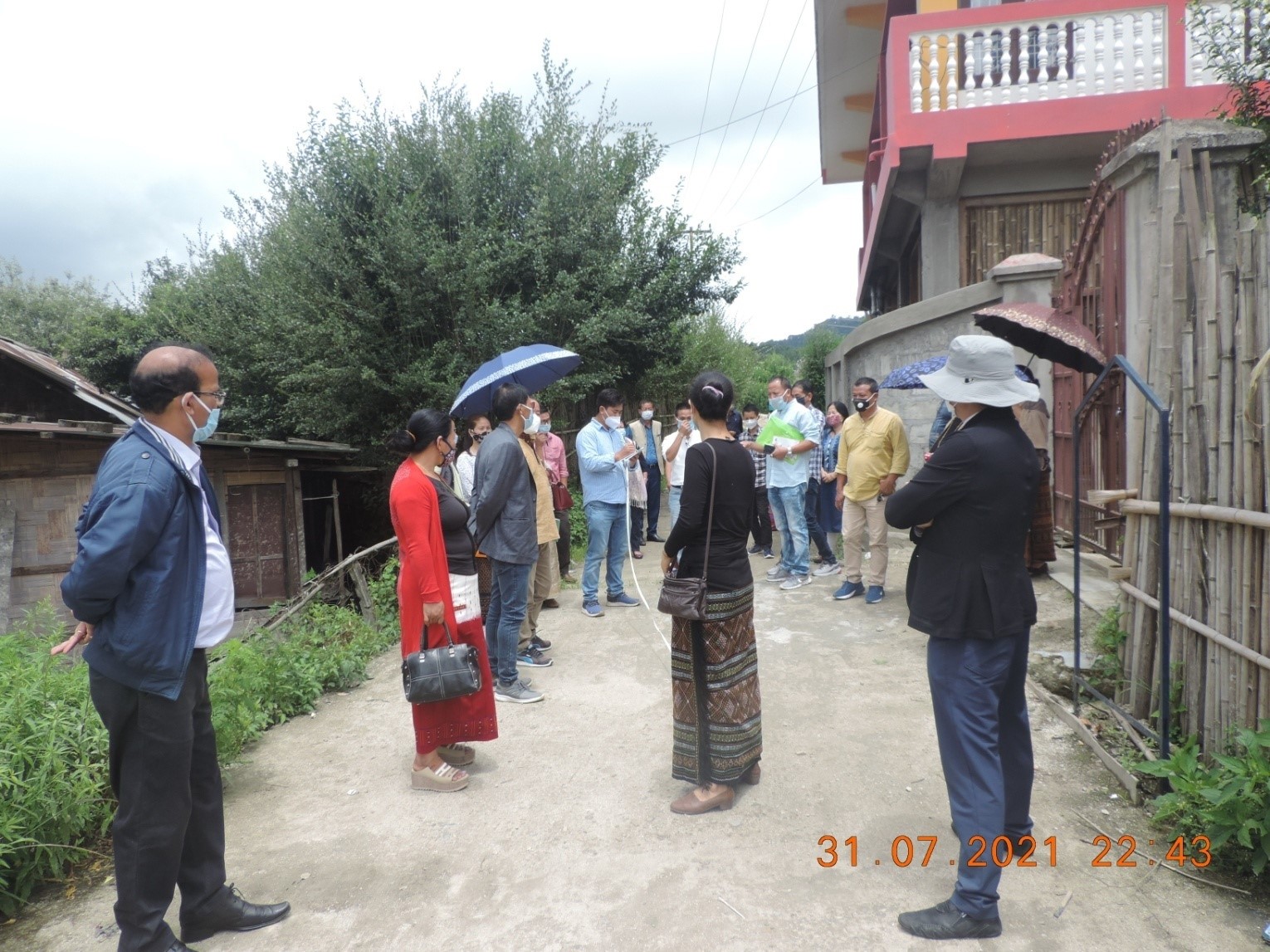 Photographs of Participants authenticating the physical achievement of Assets Created under MGNREGS at Bula Village, Ziro, Lower Subansiri District as part of 2 Days District Level Sensitization Training on Social Audit conducted.