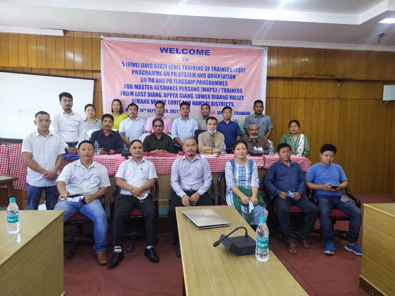 5(FIVE) DAYS STATE LEVEL TRAINING OF TRAINERS[TOT] PROGRAMME ON SYSTEM AND ORIENTATION ON RD AND PR FLAGSHIP PROGRAMMES FOR MASTER RESOURCE PERSONS(MRPS)/TRAINERS FROM EAST SIANG,UPPER SIANG,LOWER DIBANG VALLEY,DIBANG VALLEY, LOHIT AND NAMSAI DISTRICTS.