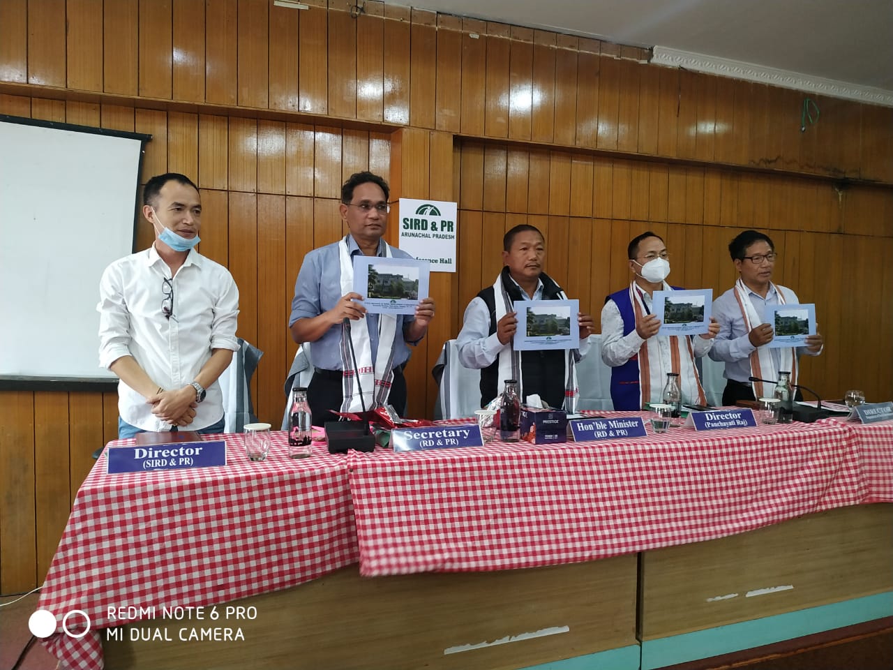 Formel Release of Annual Training calender 2021-22 by Honb'le Minister Mr. Bamang Felix (RD & PR) cum Chairman(GC,SIRD & PR) in Presence of Mr. A.R Talwade secretary(RD & PR) cum President (EC,SIDR & PR), Shri Kgo Jilen,Director(RD),Shri Jalash Pertin,Director(PR),and Shri Habung Lampung,Director(SIRD & PR)